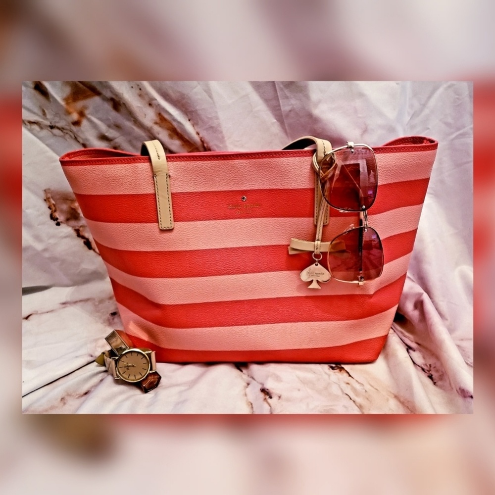 Pink Stripped Kate Spade Bag